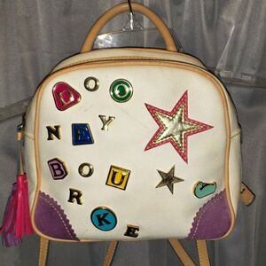 Dooney & Bourke White and Purple Backpack